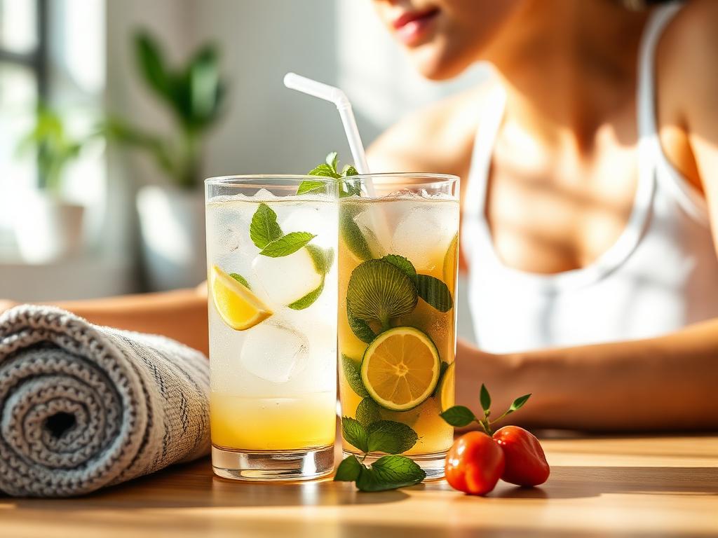Post-workout recovery drinks with fresh ingredients